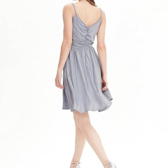 Banana Republic Silk Light Blue Dress Size 2 - Picture 2 of 6